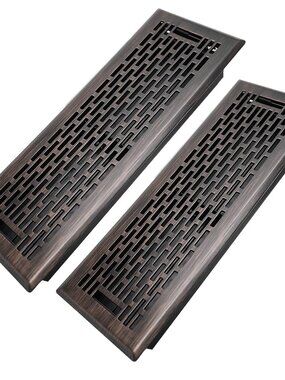 Howeall 4x14 Floor Register 2-Pack Oil Rubbed Bronze Heavy Duty Vents